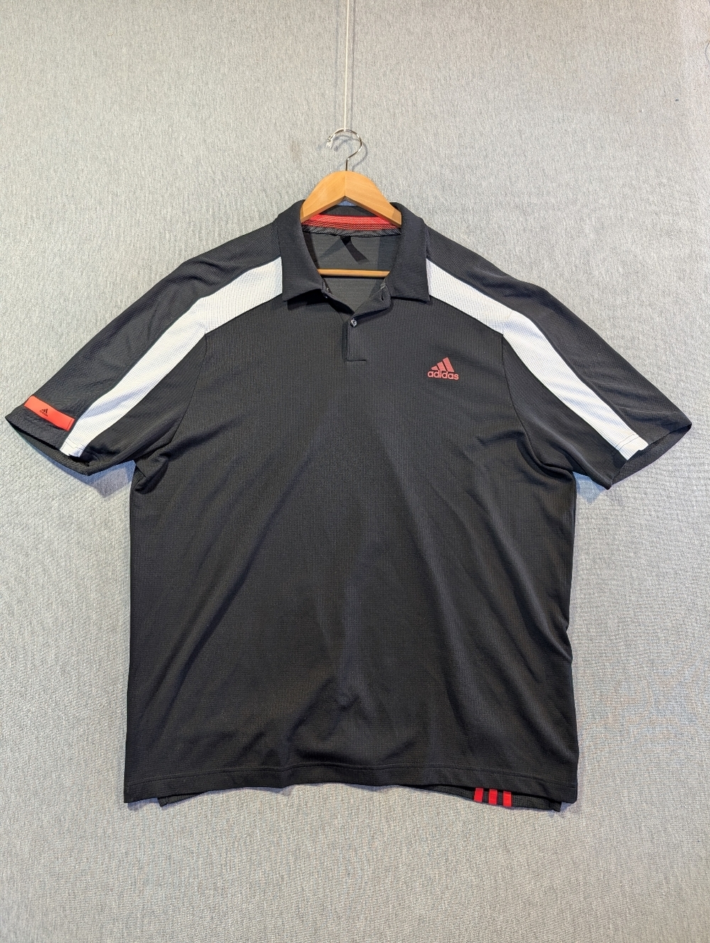 Adidas Heat.Rdy Polo Golf Shirt Men's Black White